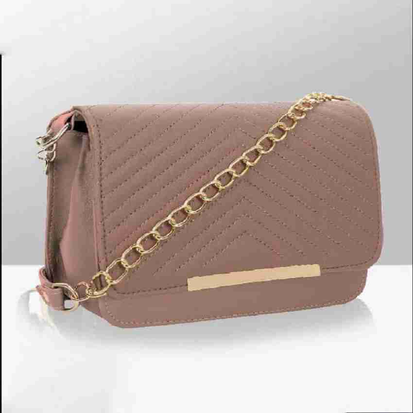 TARSHI Khaki Sling Bag Latest New Frame Sling Bag Party Wear Cross