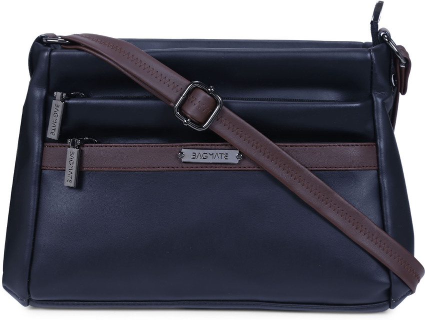 bagmate Black Sling Bag Faux Leather Sling Bag Durable and