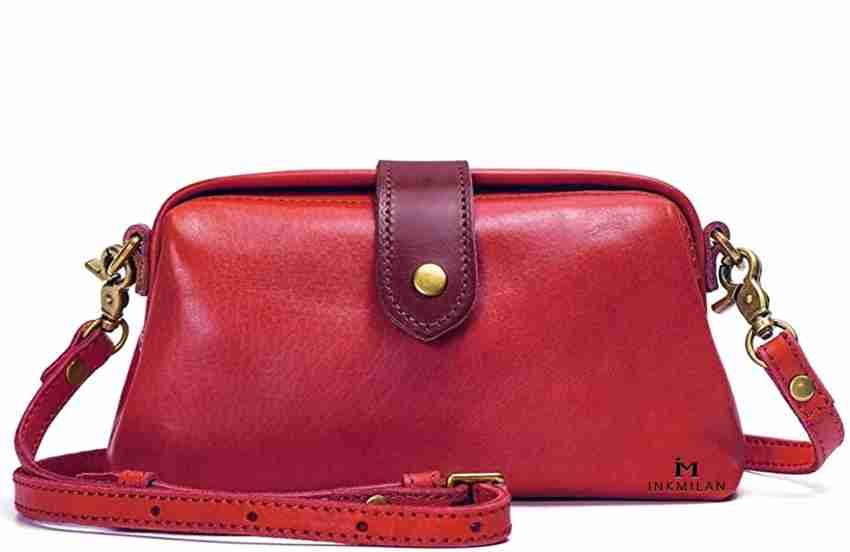 Inkmilan Red Rivet Box Crossbody Bag for Women: Buy Inkmilan Red