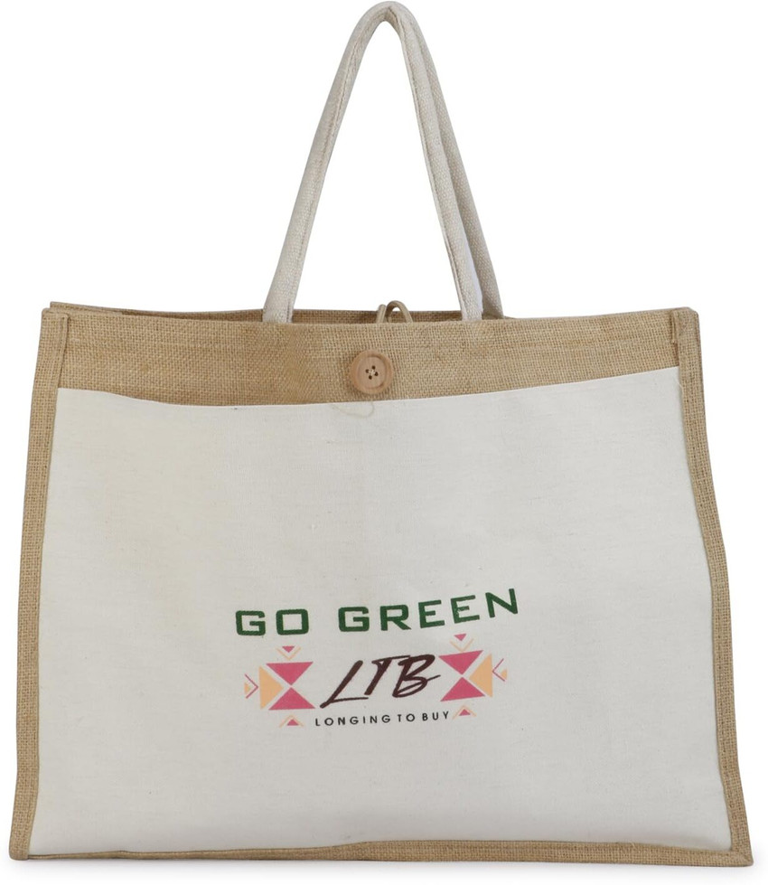 LONGING TO BUY Brown Tote Shopping Bag Brown Price in India