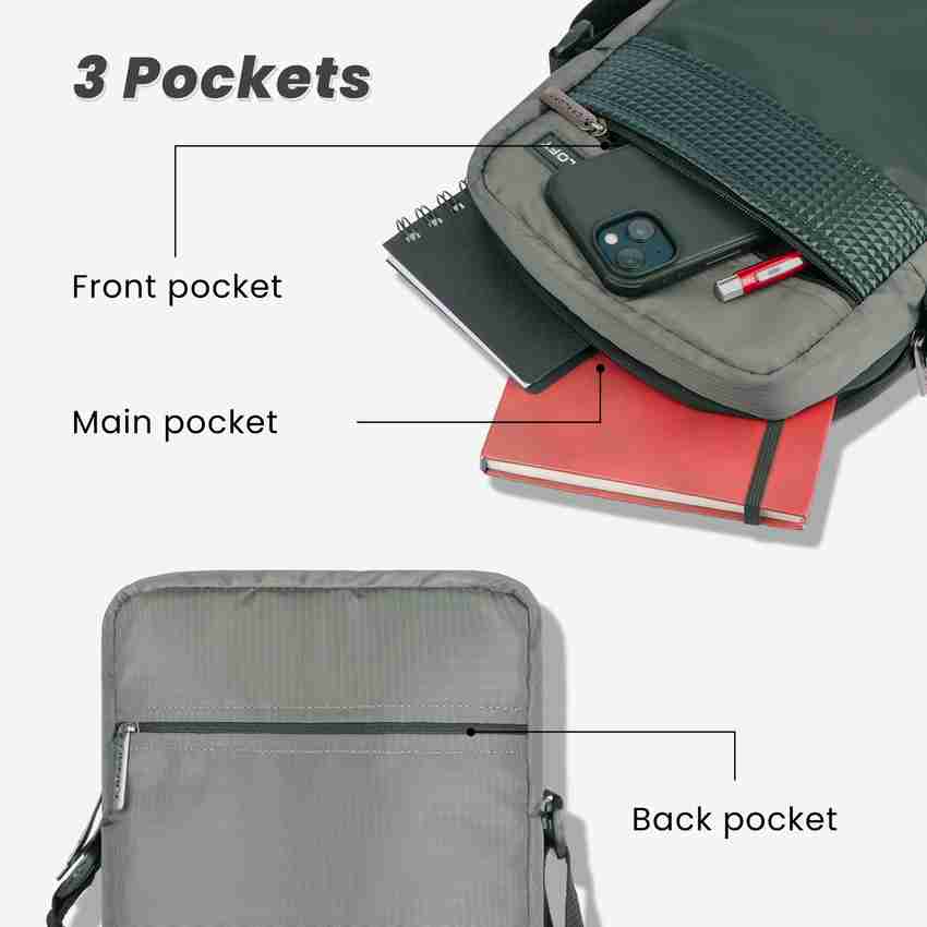 Mens front top sling bag