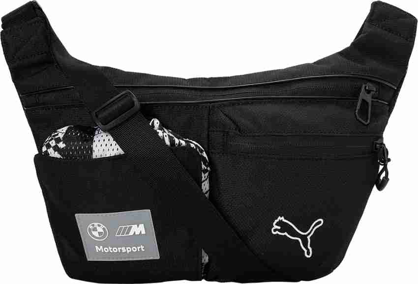 PUMA Black Shoulder Bag BMW MMS Statement Small Msgr Black-AOP 