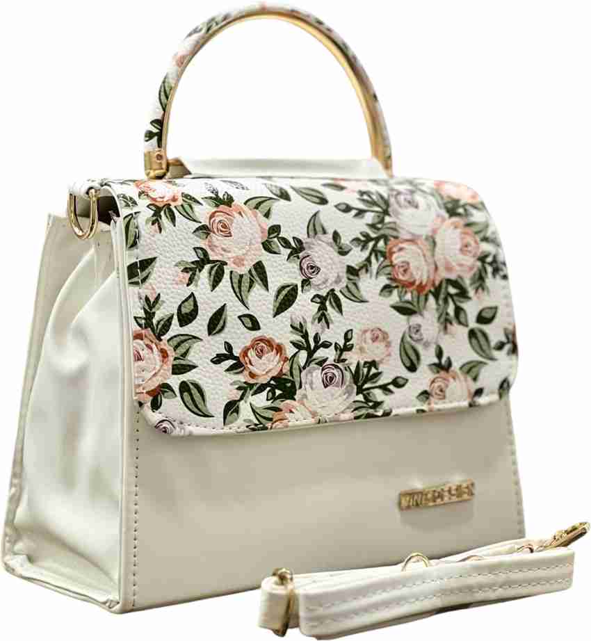 Jazzberry White Sling Bag Floral print Pink Price in India Flipkart