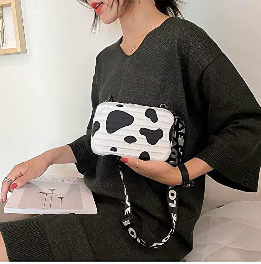 BATCAT Black White Sling Bag forever young crossbody Mini Suitcase Sling Box Bag For Women s Bag Dog Print Price in India Flipkart