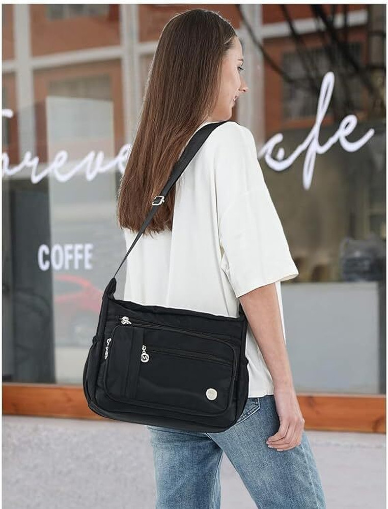 Ladies nylon shoulder bags hot sale