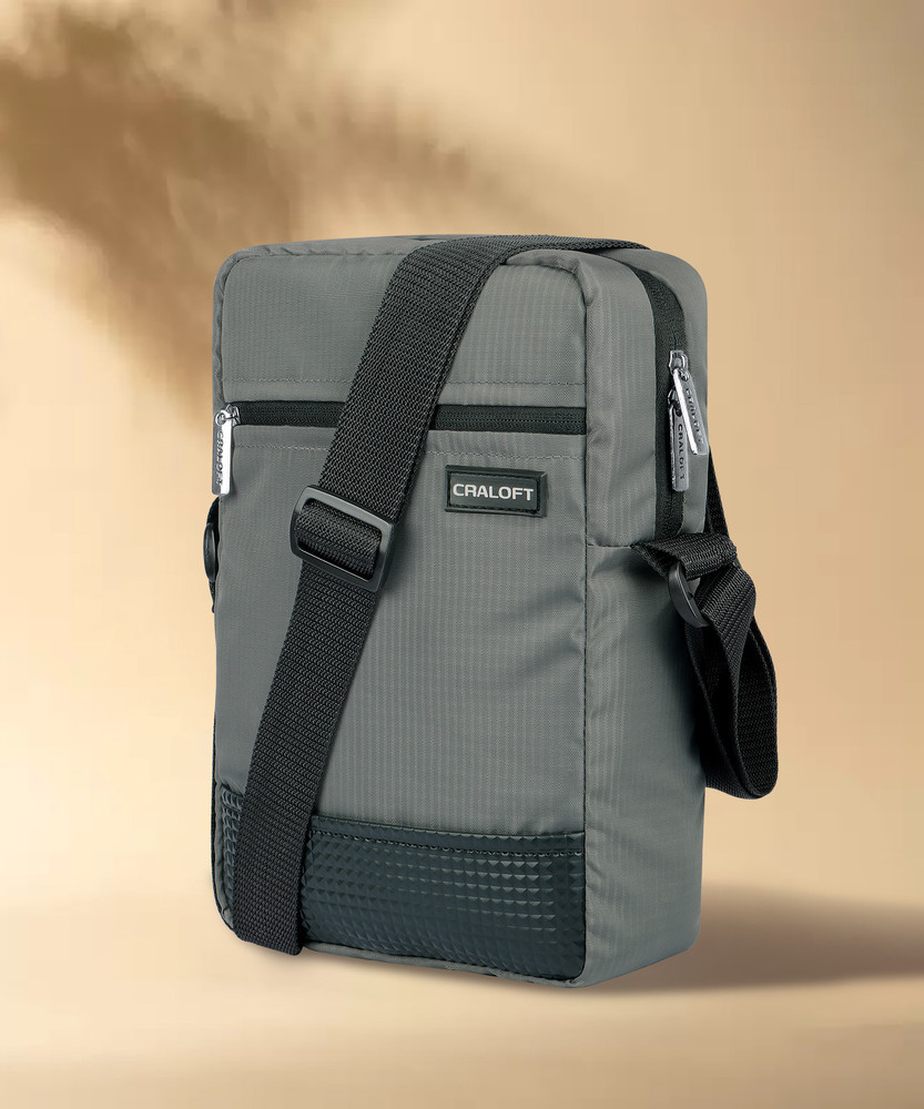 CRALOFT Grey Sling Bag Side Bag For Men Sling Bag Crossbody Tablet Messenger Bag Office Travel S1 Olive Grey Black Price in India Flipkart