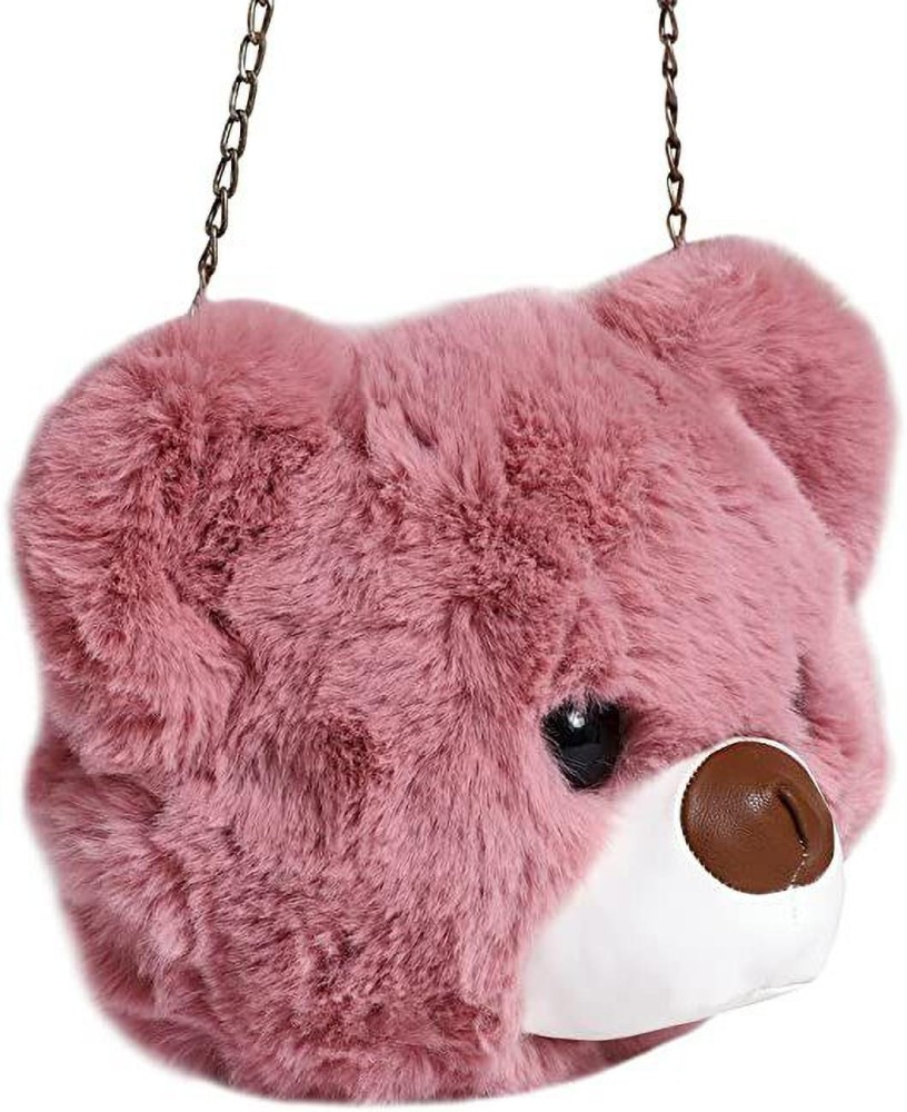 Cute Teddy Bear Soft Fluffy Sling Bag for Girls , Bags & Wallets, Sling Bags  Free Delivery India.