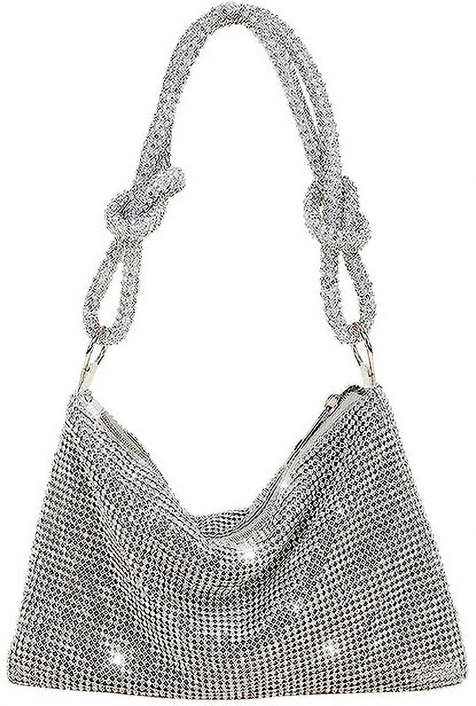 Silver glitter handbag sale