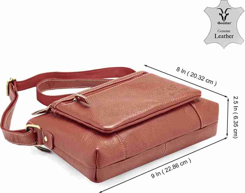 Pure leather sling bags online clearance
