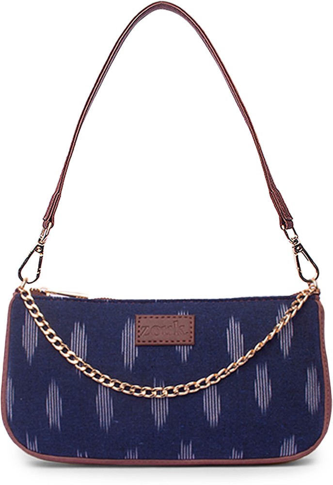 Zouk - Ikat Jet Blue Shoulder Tote Bag - female