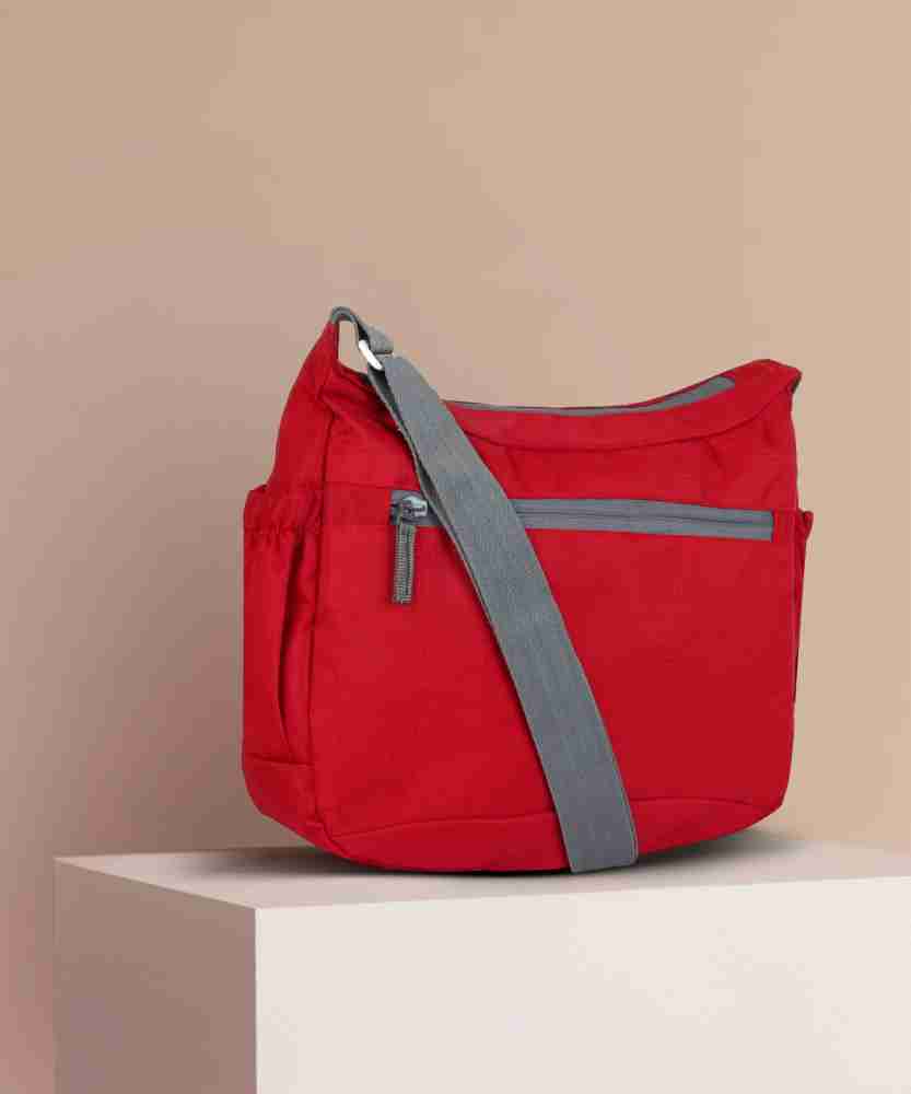 Favria Red Sling Bag Men Women Red Polyester Sling Bag Red Price in India Flipkart