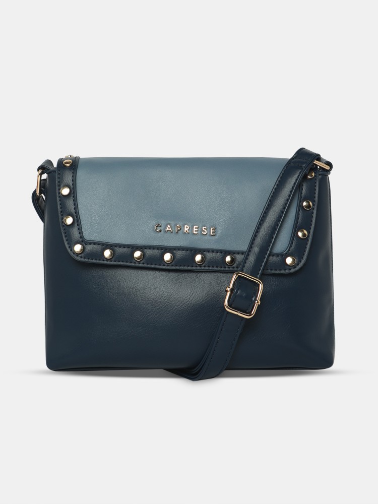 Caprese blue solid sling bag online