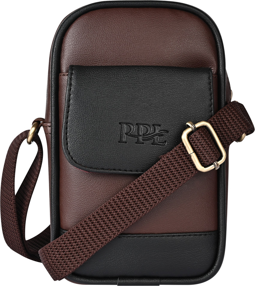 Pramadda Pure Luxury Brown Sling Bag Tourister Leather Sling Bag For Men Crossbody Mini Messenger Document Trendy Bag