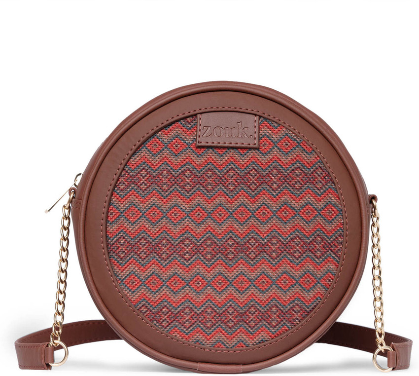 ZOUK Multicolor Sling Bag Gwalior Weaves Round Sling Bag Multicolor Price in India Flipkart