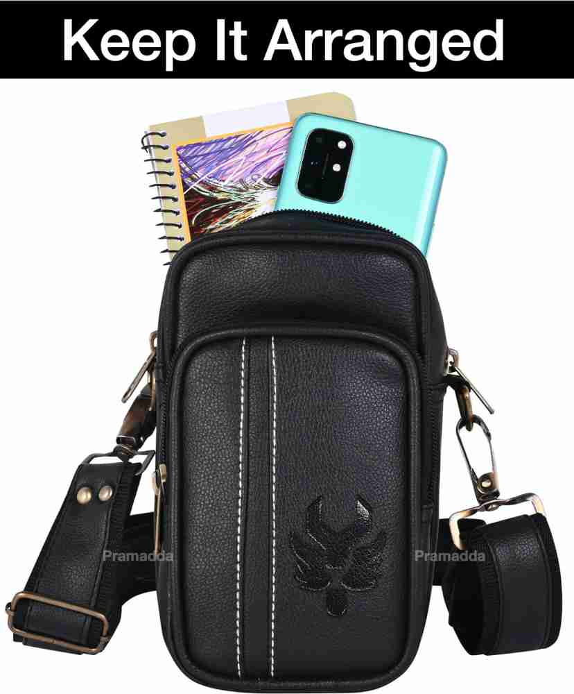 Pramadda Pure Luxury Black Sling Bag Stylish ITALIA Mobile SMALL