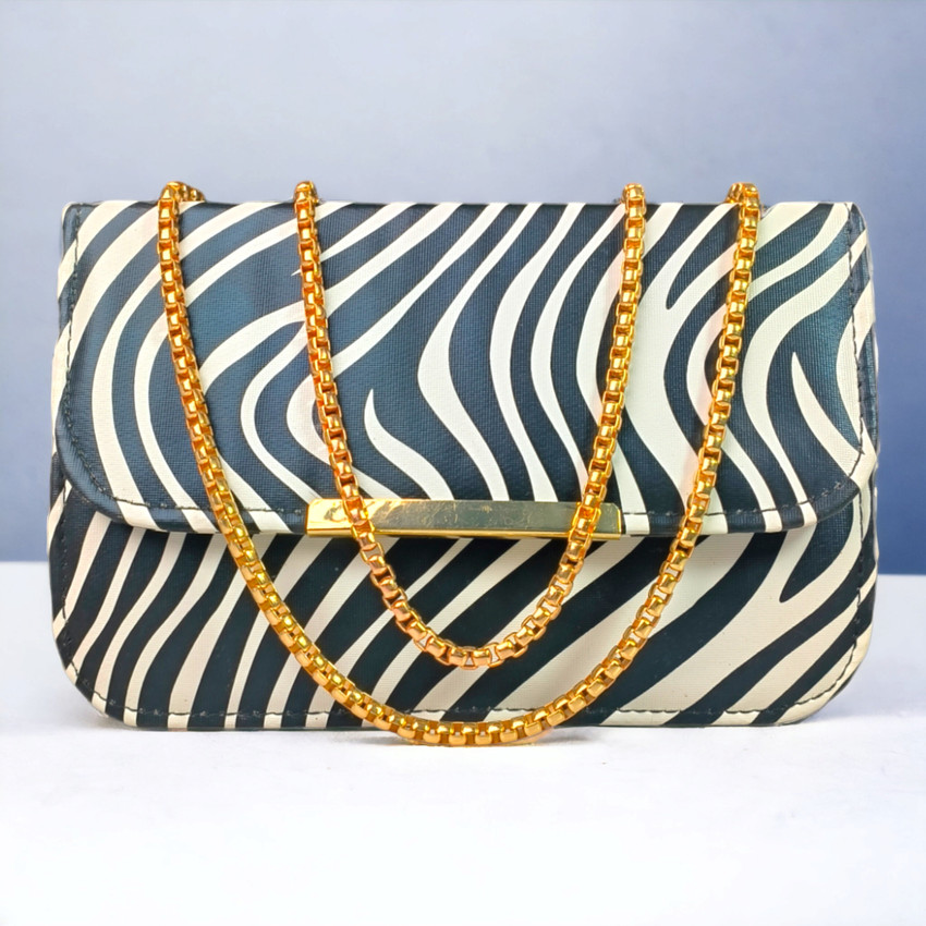 SHIREEN White Sling Bag Zig Zag Double Chain Sling Bag For Women Side Purse White Price in India Flipkart
