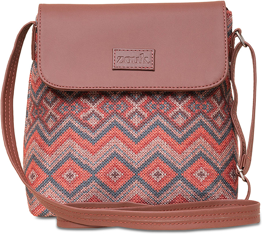 ZOUK Multicolor Sling Bag Gwalior Weaves Flap Sling Bag Multicolor Price in India Flipkart