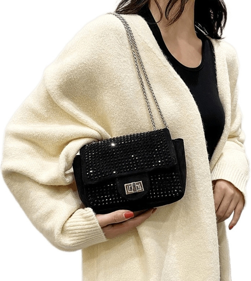 new pearls Black Sling Bag purse for ladies Black Price in India Flipkart