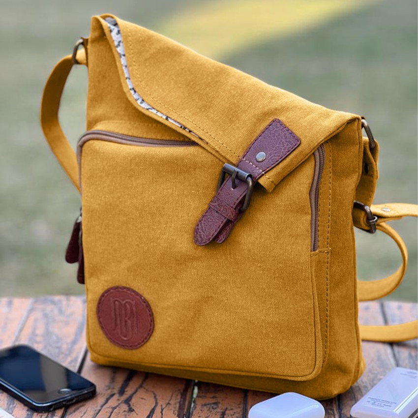 Yellow Messenger Bag for Women Men Crossbody Shoulder Bag