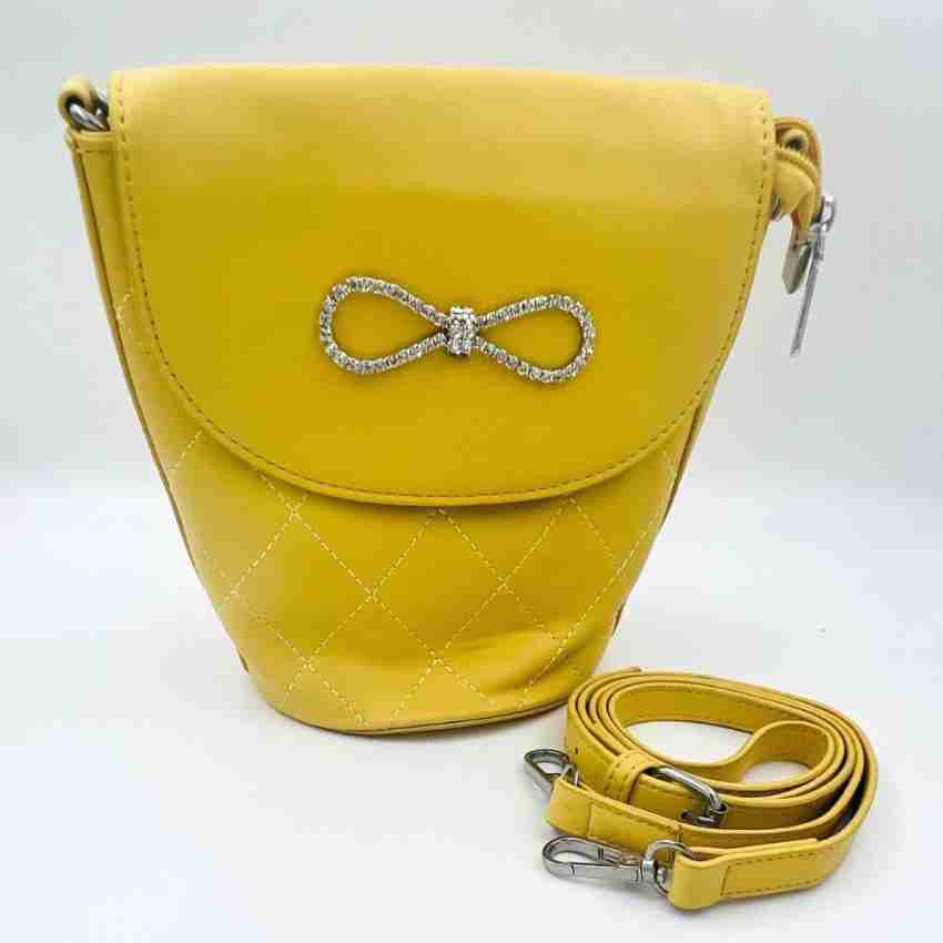 Veraa Yellow Hand-held Bag YSL Sling Bag Yellow - Price in India