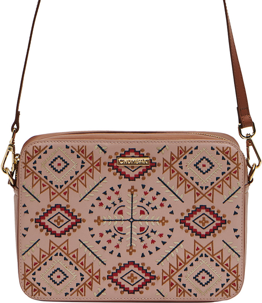 chumbak Pink Sling Bag Vintage Aztec Sling Bag Peach Peach Price in India Flipkart
