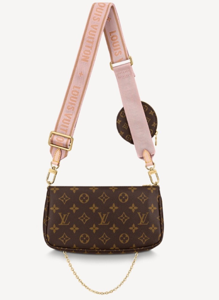 LV POCHETTE Pink Sling Bag Multi Pochette Accessoires Monogram Canvas Rose Clair PINK Price in India Flipkart