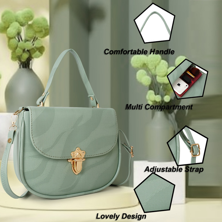 wizara Clear Sling Bag Chain Side Sling Bags For Women Korean Parsh side bag for Girls Sea Green Price in India Flipkart