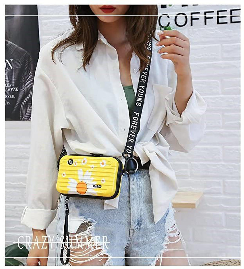 BATCAT Yellow Sling Bag forever young crossbody Mini Suitcase