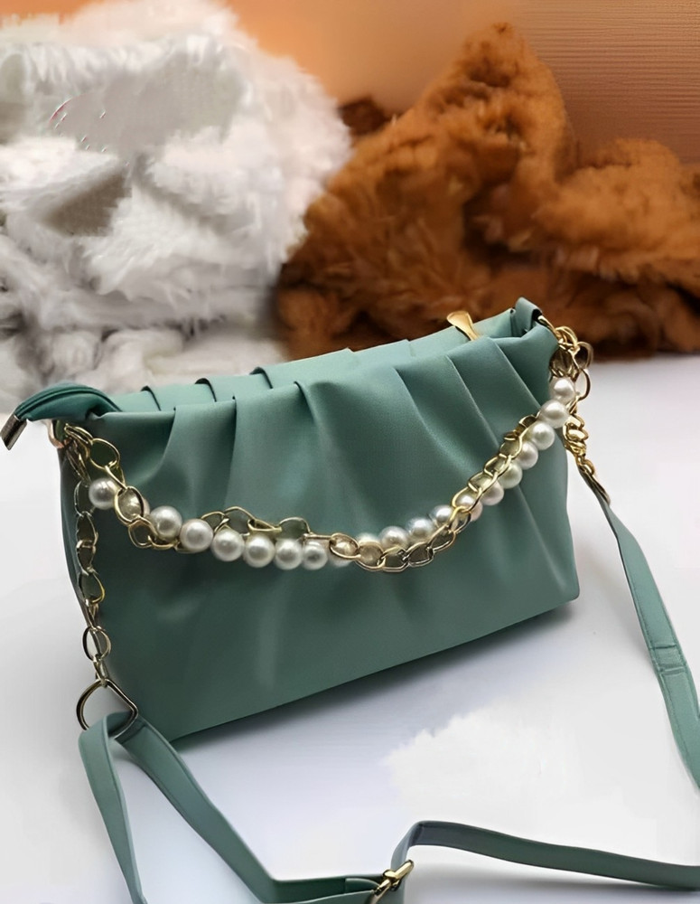 Buy Cleto Girls Green Sling Bag Green Online Best Price in India