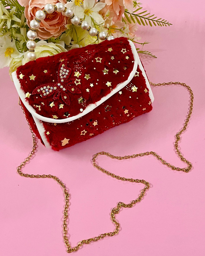 Le Delite Multicolor Sling Bag Butterfly Fur mini sling bags ahulder purse cute handbags for small girls Multi Price in India Flipkart
