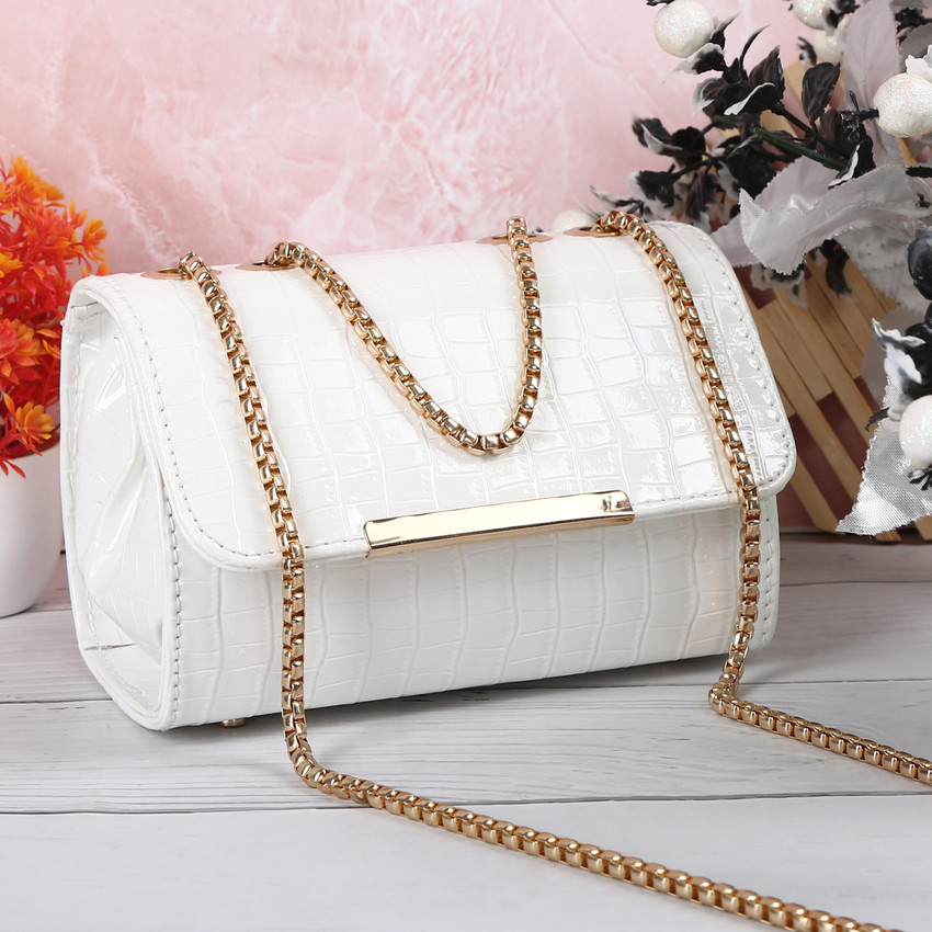 MAPPLE White Sling Bag Leatherette Side Sling Bags For Women Ladies White MPL 16 White Price in India Flipkart