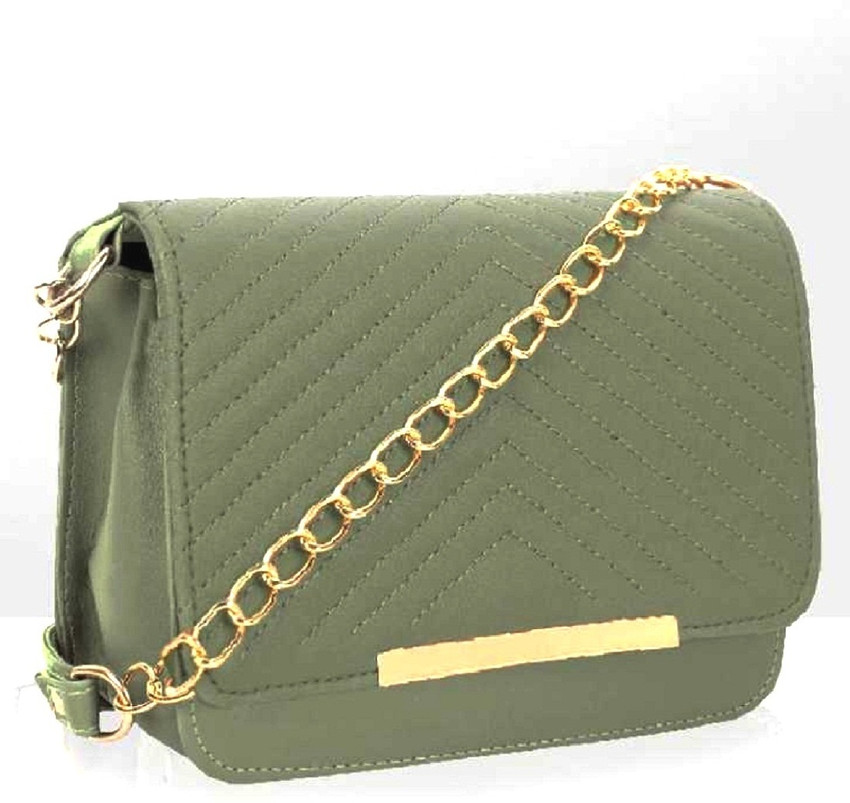 SAHAL Green Sling Bag Latest Trend Party Wear Sling Bag with