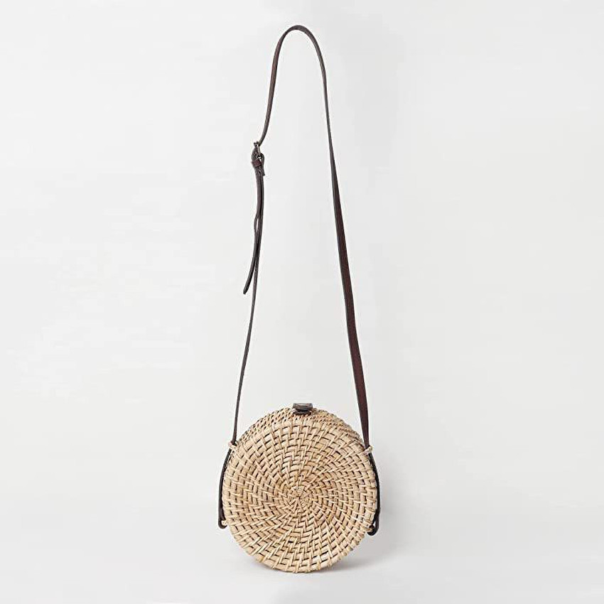 ALL IN ONE Multicolor Shoulder Bag Fabricating Round cane sling