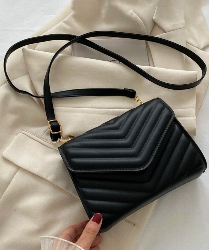 LIKE STYLE Black Sling Bag Casual Pretty Sling Bag