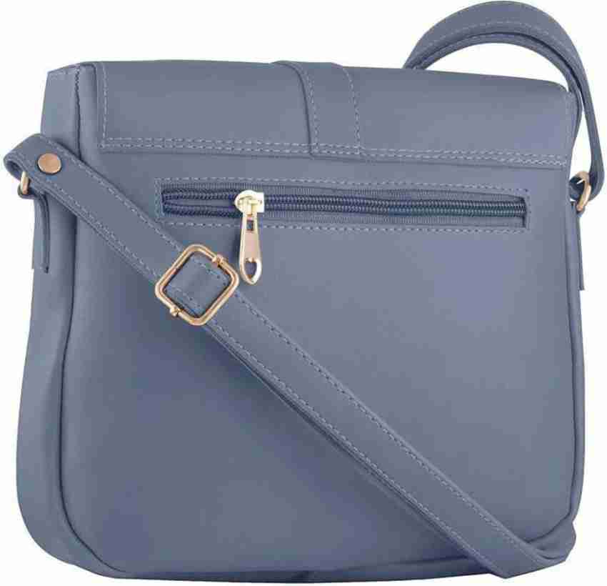 stylish sling bag with handle and adjustable shoulder strap for women/girls  _grey