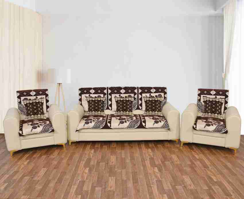 SAWNA HOMES Chenille, Velvet Embroidered Sofa Cover Price in India - Buy  SAWNA HOMES Chenille, Velvet Embroidered Sofa Cover online at