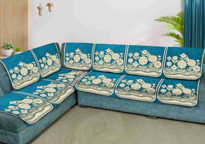 JAYVAAM Velvet Floral Sofa Cover Price in India - Buy JAYVAAM