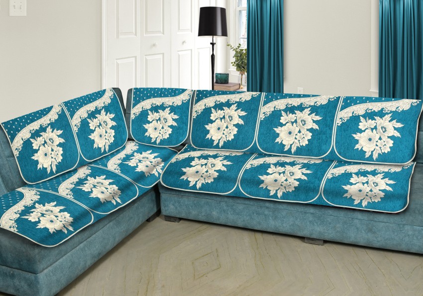 SAWNA HOMES Chenille, Velvet Embroidered Sofa Cover Price in India - Buy  SAWNA HOMES Chenille, Velvet Embroidered Sofa Cover online at