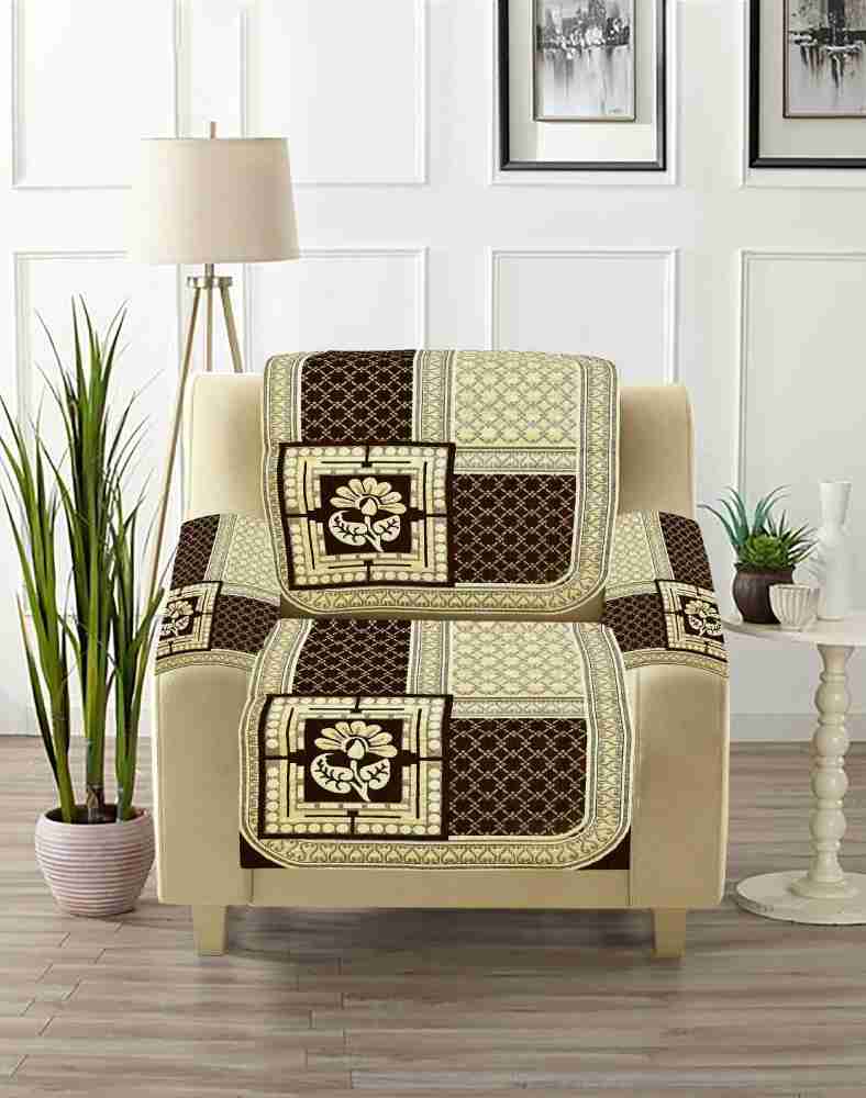 SAWNA HOMES Chenille, Velvet Embroidered Sofa Cover Price in India