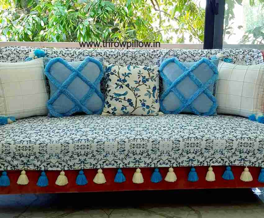 Sofa cover with online tassels