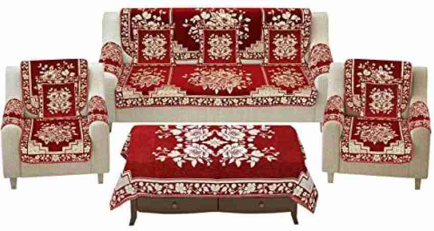 SAWNA HOMES Chenille, Velvet Embroidered Sofa Cover Price in India - Buy  SAWNA HOMES Chenille, Velvet Embroidered Sofa Cover online at