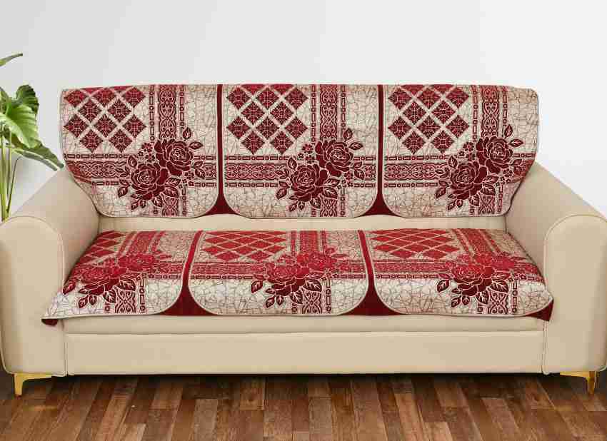 SAWNA HOMES Chenille, Velvet Embroidered Sofa Cover Price in India - Buy  SAWNA HOMES Chenille, Velvet Embroidered Sofa Cover online at