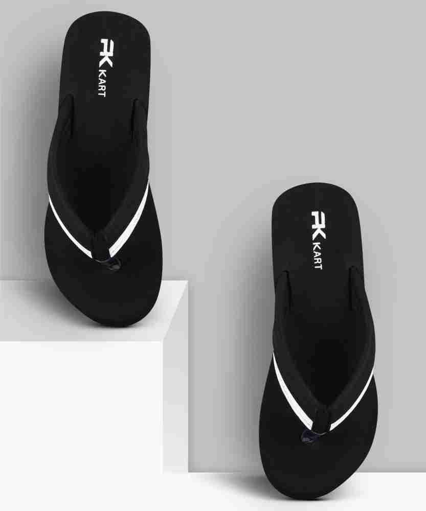 Black fashion high heel flip flops