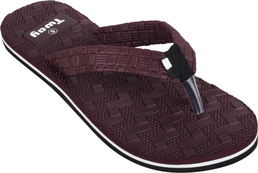 Buy Tway Slippers for Women, Flip Flops for Women, Chappal for Home, Stylish Brown Slipper