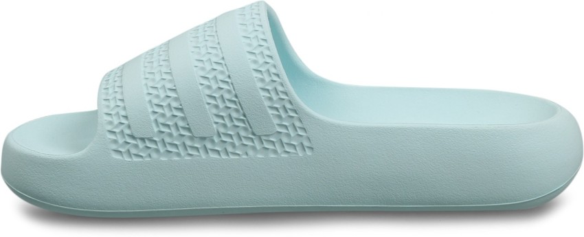 Blue adidas slides womens hot sale