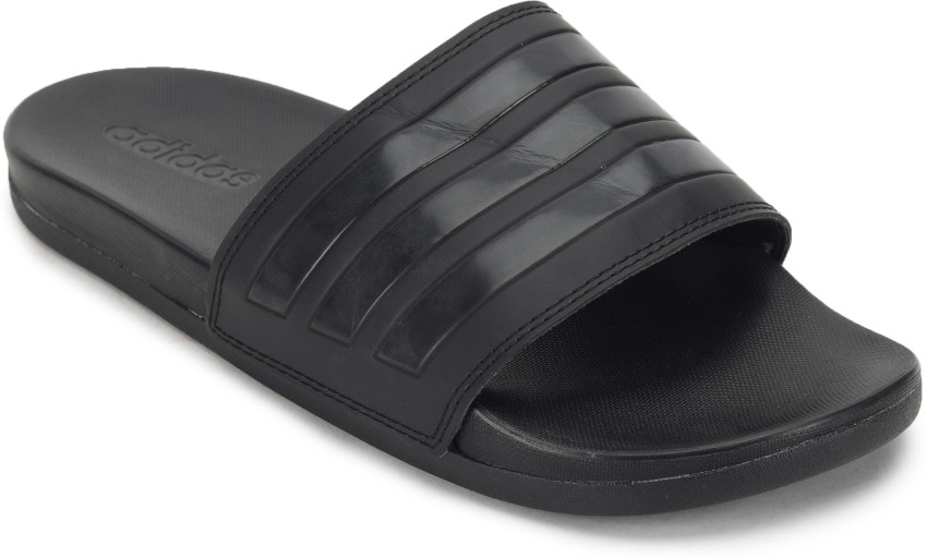 Adilette slides best sale all black