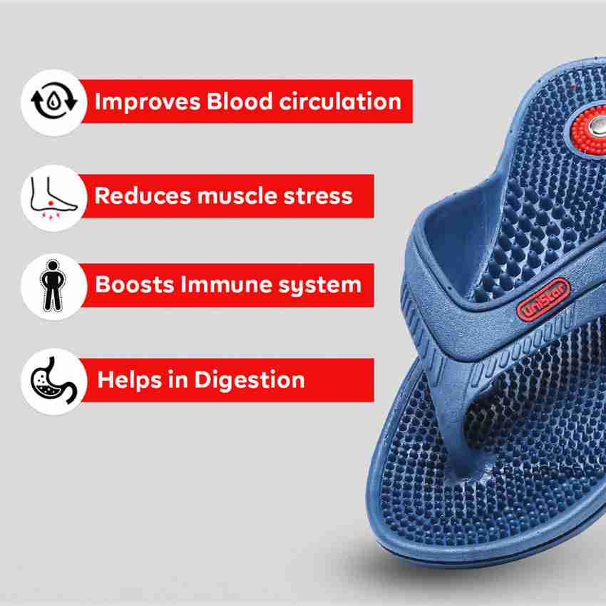 Unistar Men Acupressure Flip Flops Natural Leg Foot Massager Slippers For Men s Women s Slippers