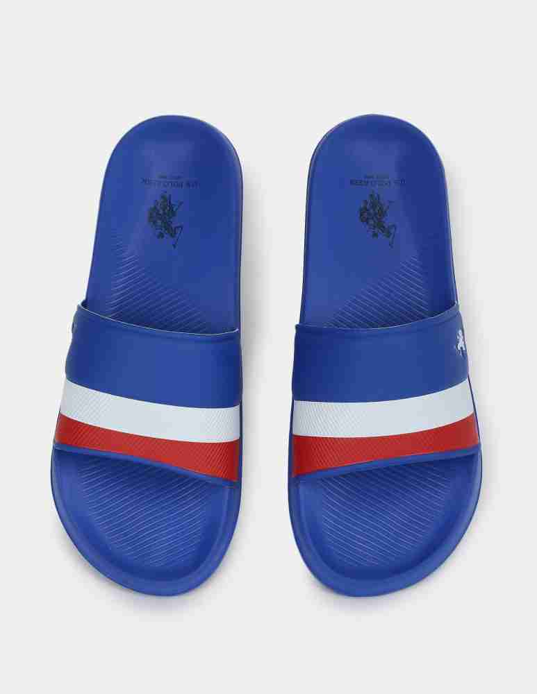 Blue outlet polo slippers