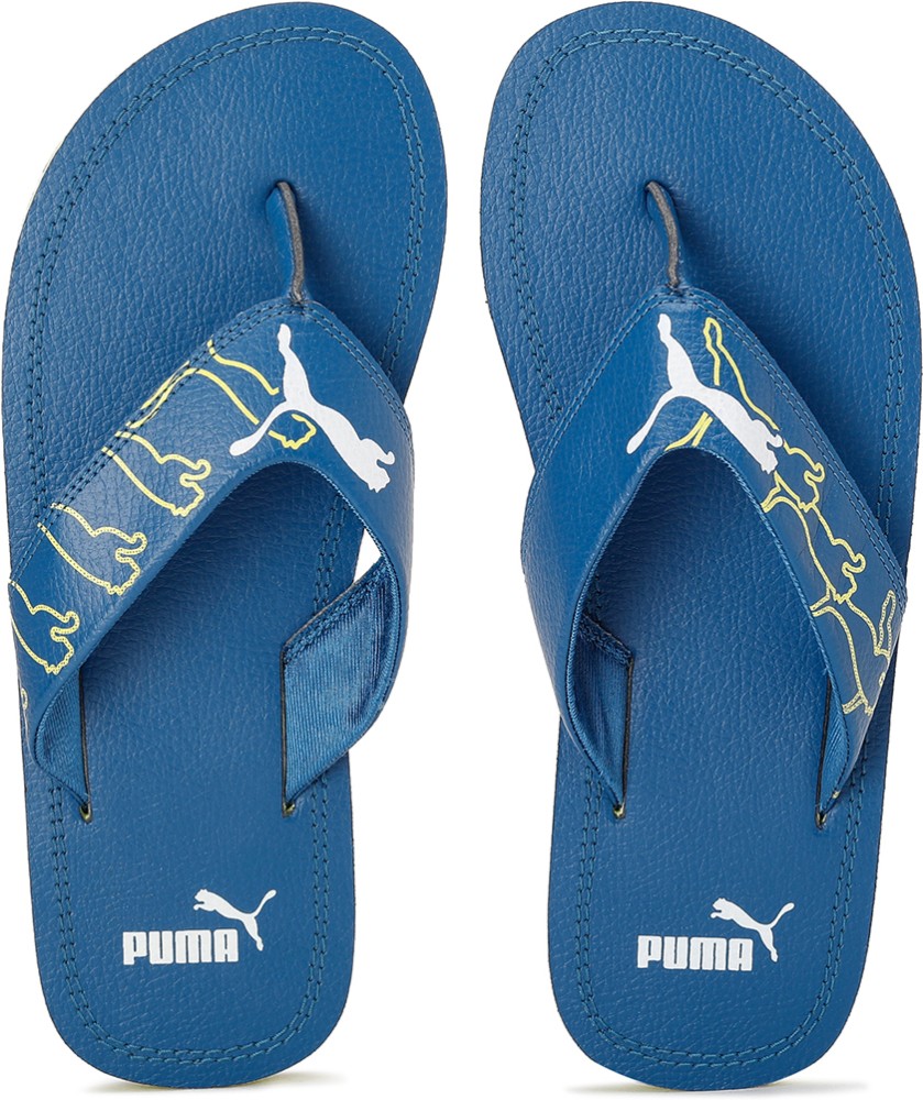 Puma flip flops blue best sale