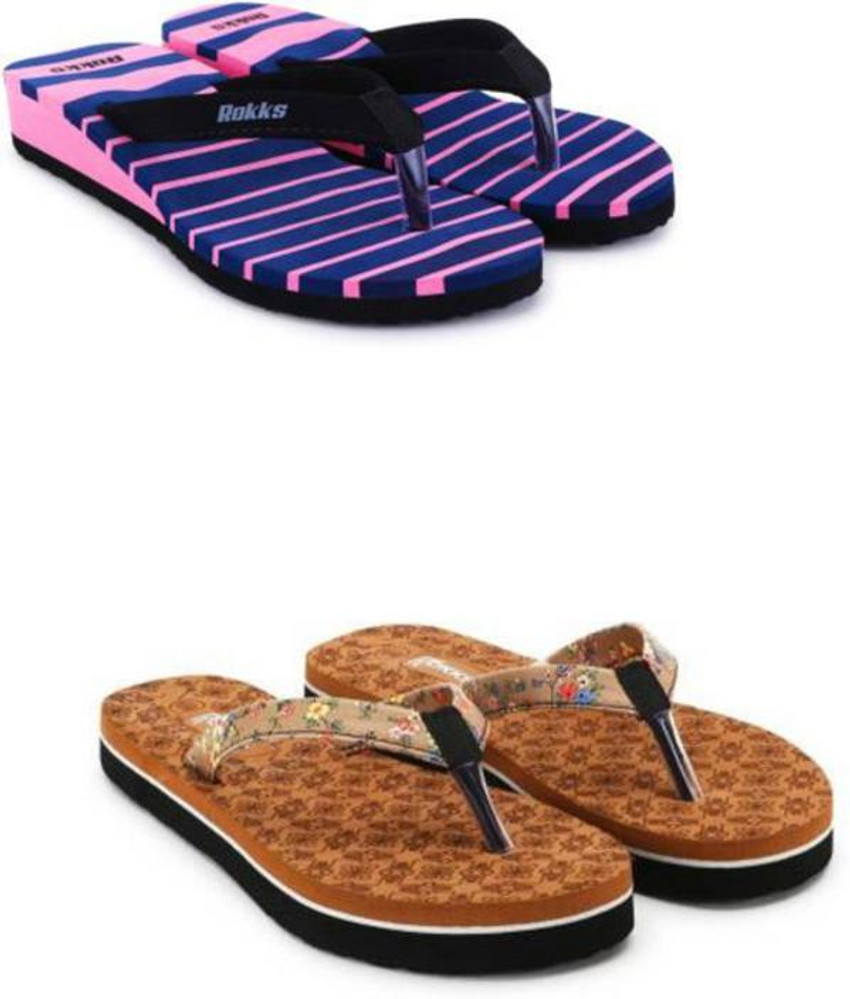 ROKKS Women Extra Soft Flip Flop for women ladies and girls